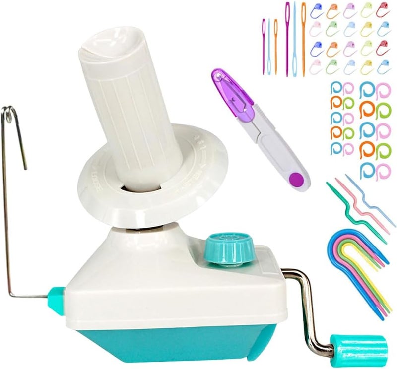 RRigo Yarn Ball Winder, Convenient Yarn Winder for Yarn,Yarn Swift and Ball Winder Combo with Easy Installation for Yarn Storage + 53 Pieces Stitch Knitting Needles + 1 Pieces Scissors - Image 1